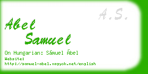 abel samuel business card